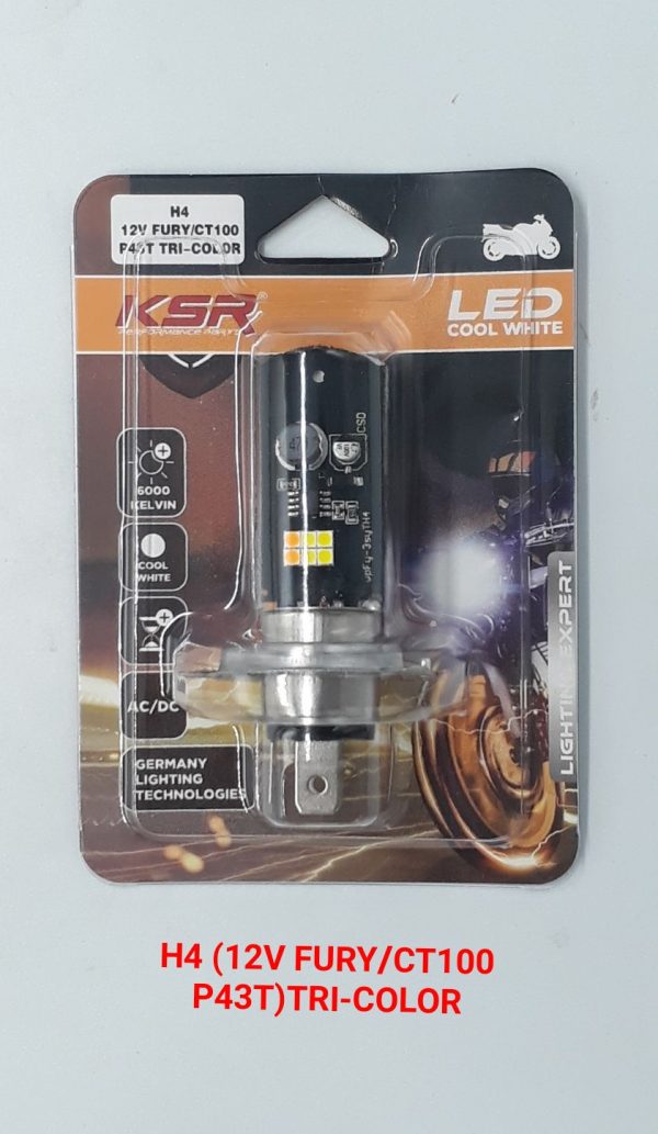 H4 TRI-COLOR BULB KSR